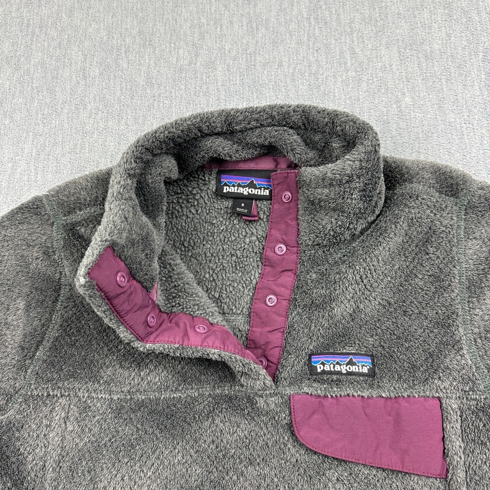 Patagonia Pullover Women Small Gray Re-Tool Snap-T Fleece Outdoor Cozy Top 25443 - Picture 6 of 13
